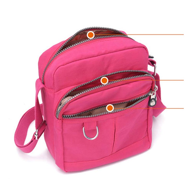 KARRESLY Casual Nylon Purse Handbag Crossbody Bag Waterproof Shoulder Bag for Women (Purple) - Image 5